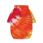 Red Yellow And Orange Tie Dye Print Dog Zip Up Hoodie