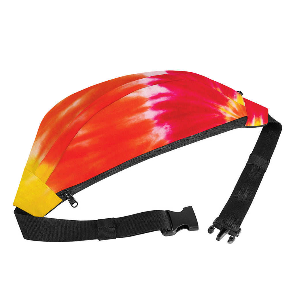 Red Yellow And Orange Tie Dye Print Fanny Pack