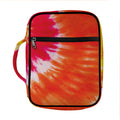 Red Yellow And Orange Tie Dye Print Front Pocket Bible Bag