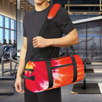 Red Yellow And Orange Tie Dye Print Gym Bag