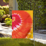 Red Yellow And Orange Tie Dye Print House Flag