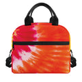 Red Yellow And Orange Tie Dye Print Insulated Lunch Bag