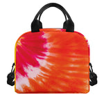 Red Yellow And Orange Tie Dye Print Insulated Lunch Bag