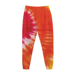 Red Yellow And Orange Tie Dye Print Jogger Pants