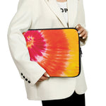 Red Yellow And Orange Tie Dye Print Laptop Sleeve