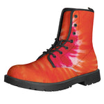 Red Yellow And Orange Tie Dye Print Backpack