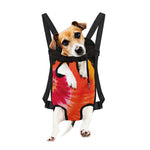 Red Yellow And Orange Tie Dye Print Pet Carrier Backpack