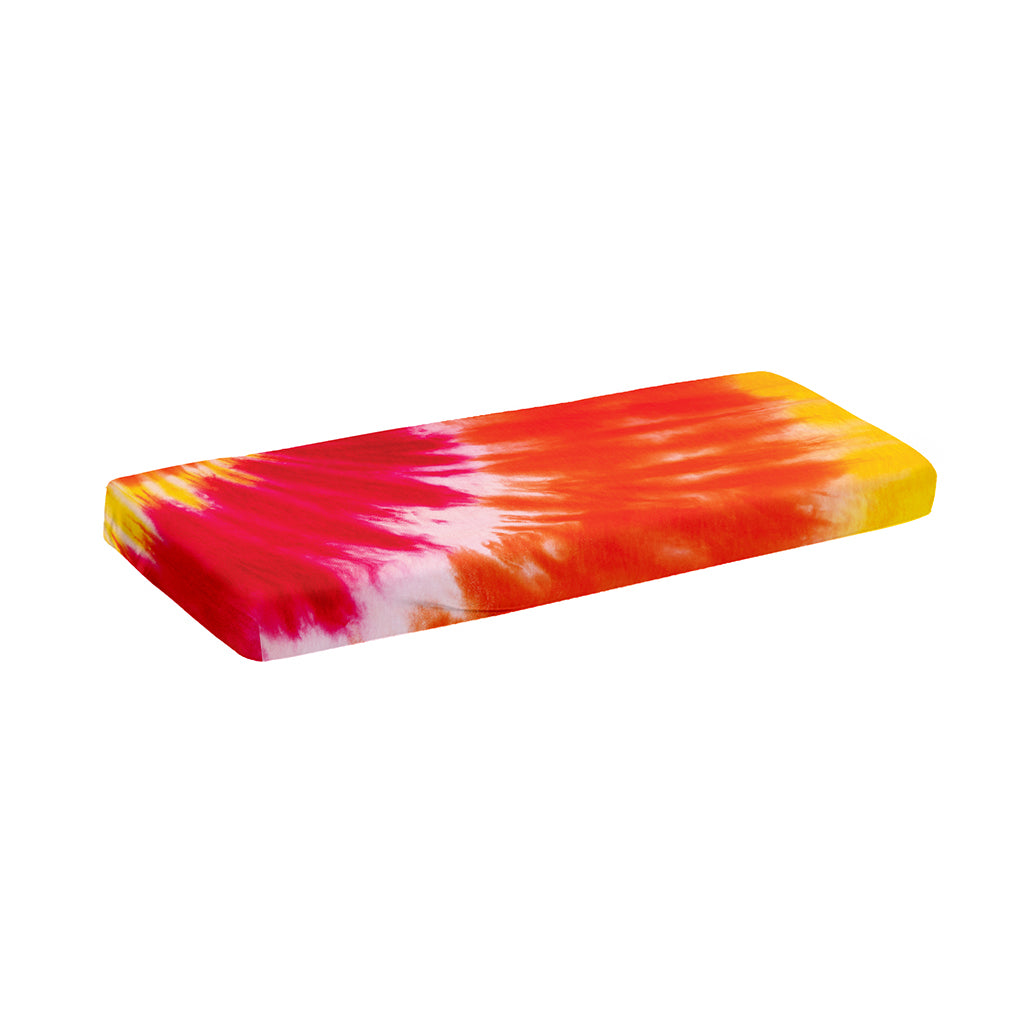 Red Yellow And Orange Tie Dye Print Piano Keyboard Cover