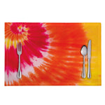 Red Yellow And Orange Tie Dye Print Placemat