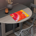 Red Yellow And Orange Tie Dye Print Placemat