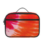 Red Yellow And Orange Tie Dye Print Portable Lunch Bag