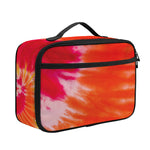 Red Yellow And Orange Tie Dye Print Portable Lunch Bag