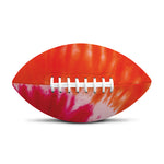 Red Yellow And Orange Tie Dye Print Rugby Ball