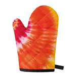 Red Yellow And Orange Tie Dye Print Single Oven Mitt