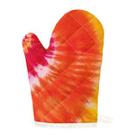 Red Yellow And Orange Tie Dye Print Single Oven Mitt