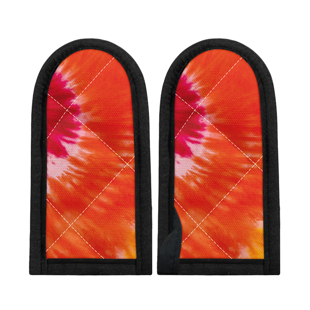 Red Yellow And Orange Tie Dye Print Skillet Handle Cover