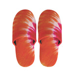 Red Yellow And Orange Tie Dye Print Slippers