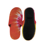 Red Yellow And Orange Tie Dye Print Slippers