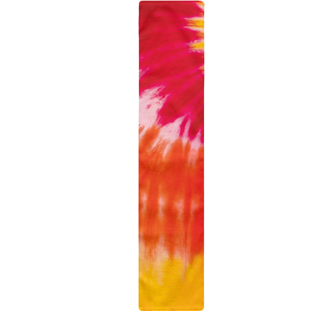 Red Yellow And Orange Tie Dye Print Table Runner