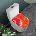 Red Yellow And Orange Tie Dye Print Toilet Lid Cover