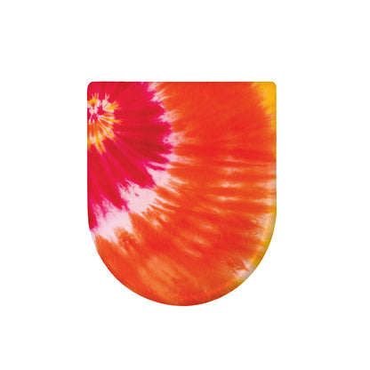 Red Yellow And Orange Tie Dye Print Toilet Lid Cover