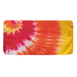 Red Yellow And Orange Tie Dye Print Towel