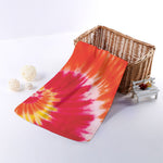 Red Yellow And Orange Tie Dye Print Towel