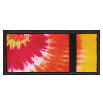 Red Yellow And Orange Tie Dye Print Trifold Wallet