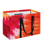Red Yellow And Orange Tie Dye Print Utility Tote Bag
