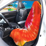 Red Yellow And Orange Tie Dye Print Waterproof Car Seat Cover