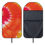Red Yellow And Orange Tie Dye Print Waterproof Car Seat Cover