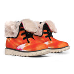 Red Yellow And Orange Tie Dye Print Winter Boots