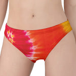 Red Yellow And Orange Tie Dye Print Women's Panties