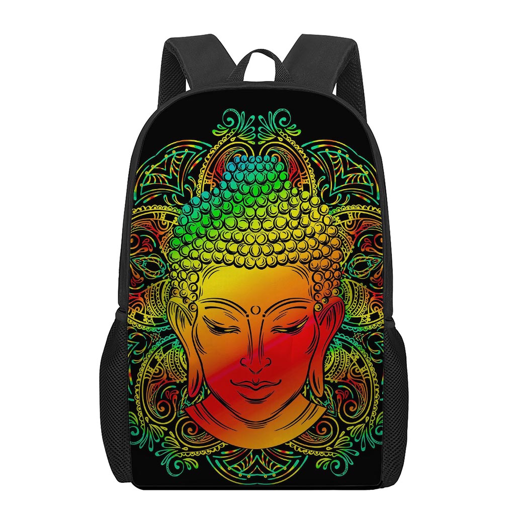 Reggae Buddha Print 17 Inch Backpack