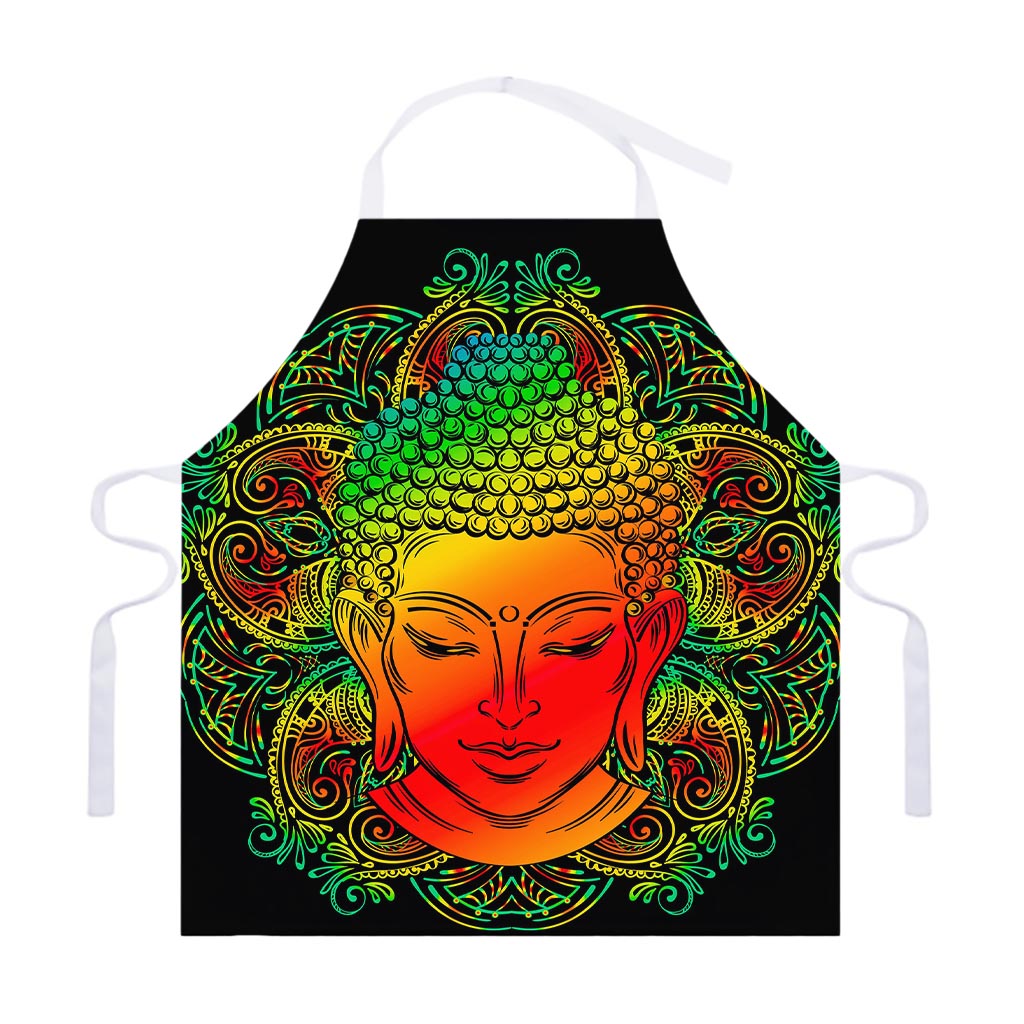 Reggae Buddha Print Adjustable Apron