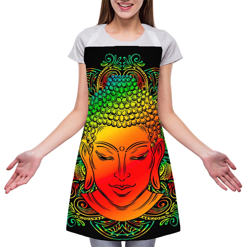 Reggae Buddha Print Adjustable Apron