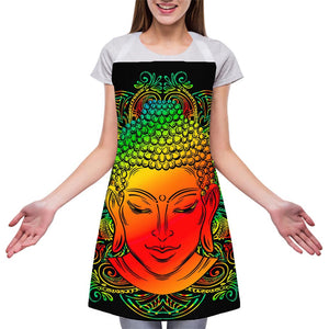 Reggae Buddha Print Adjustable Apron