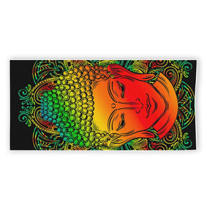 Reggae Buddha Print Beach Towel