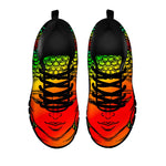 Reggae Buddha Print Black Running Shoes