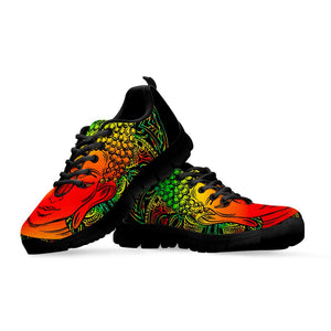 Reggae Buddha Print Black Running Shoes