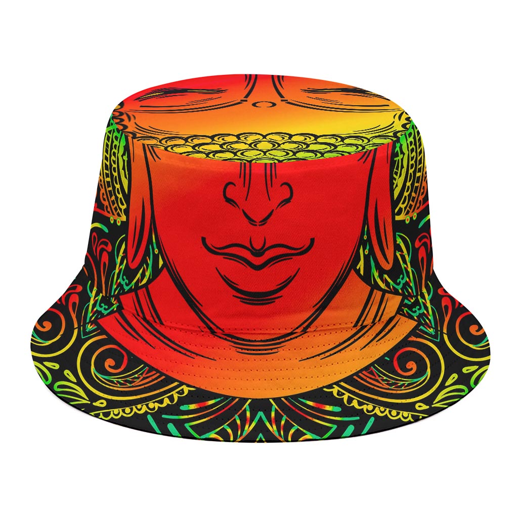 Reggae Buddha Print Bucket Hat