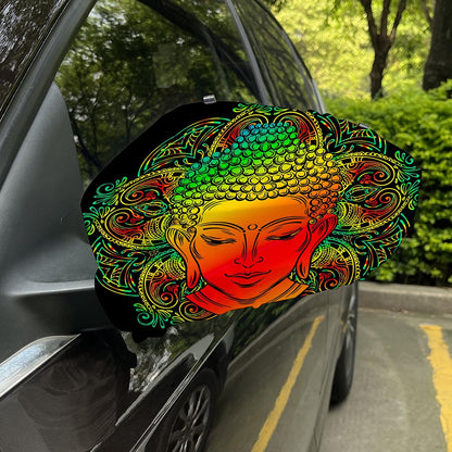 Reggae Buddha Print Car Side Mirror Covers