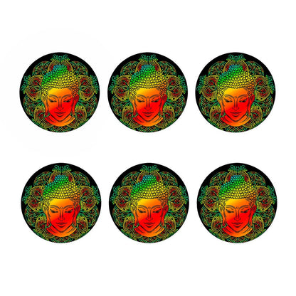 Reggae Buddha Print Coaster Set