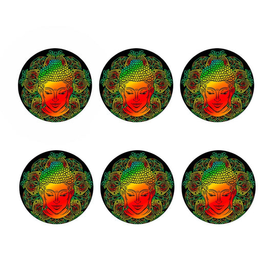 Reggae Buddha Print Coaster Set
