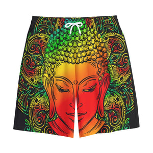 Reggae Buddha Print Cotton Shorts