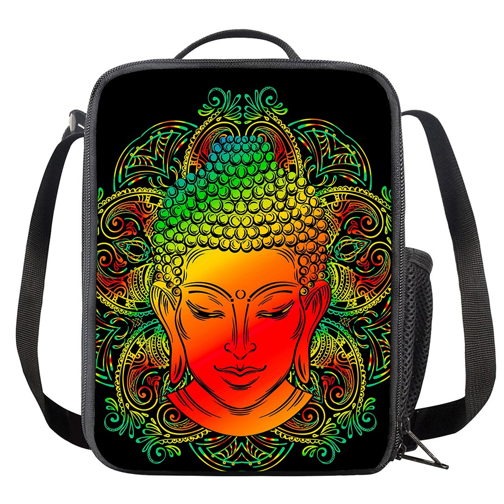 Reggae Buddha Print Crossbody Lunch Bag