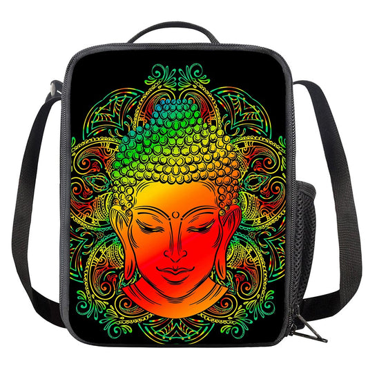 Reggae Buddha Print Crossbody Lunch Bag