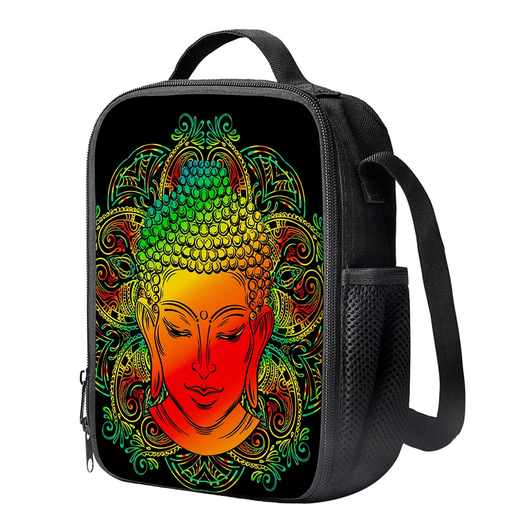 Reggae Buddha Print Crossbody Lunch Bag