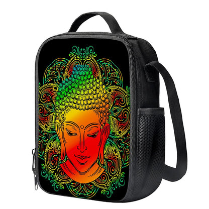 Reggae Buddha Print Crossbody Lunch Bag