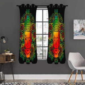 Reggae Buddha Print Curtain